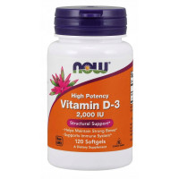 NOW FOODS WITAMINA D-3 2000 z LANOLINY x 240 kaps